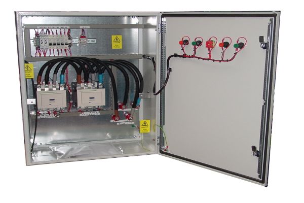 open electrical control panel