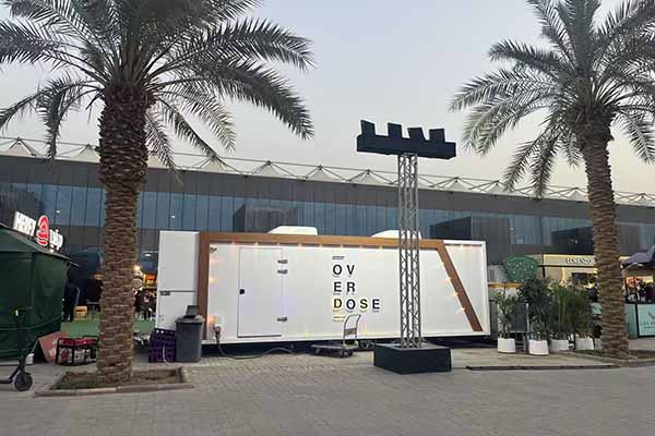 silent diesel generator enclosed in a container for outdoor use