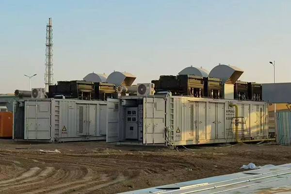 containerized diesel generators with rooftop exhaust system