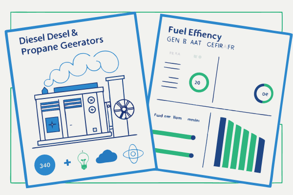 Diesel and propane generator fuel efficiency charts
