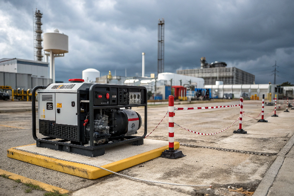 Industrial diesel generator for emergency backup
