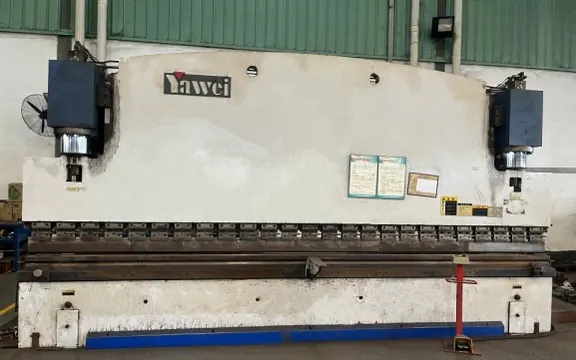 CNC press brake forming diesel generator enclosure panels at H&C manufacturing facility in Jiangsu, China