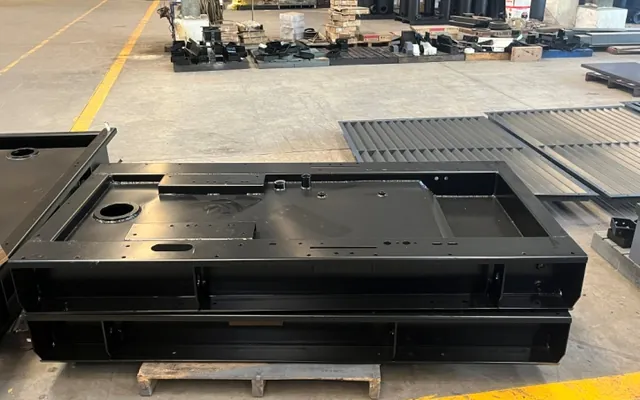 Base frame and fuel tank fabrication for diesel generator sets at H&C factory &mdash; cut, welded and pressure-tested