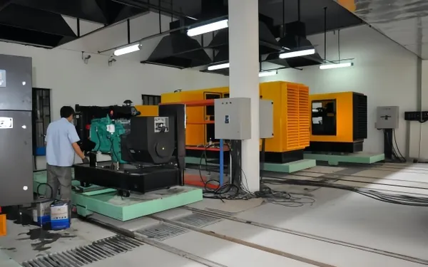 Load bank test room at H&C factory &mdash; 600kW and 1200kW resistive load banks, 3.6MW total capacity