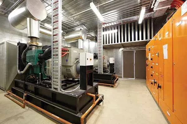 diesel generator set installed in a power control room
