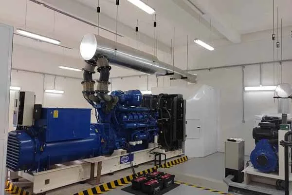 high capacity diesel generator set in a power facility