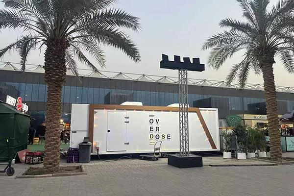 silent diesel generator enclosed in a container for outdoor use