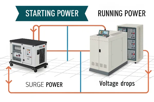 how do you calculate starting surge power and r