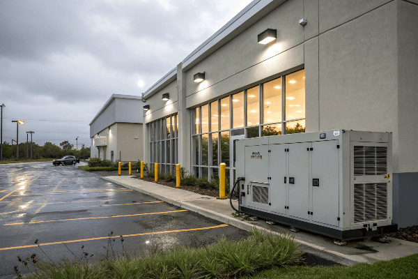Why are generators important for commercial buildings?