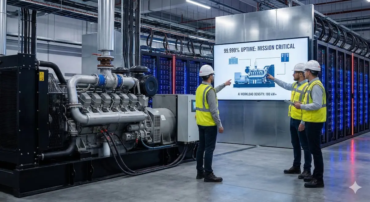 Visualización del enorme cambio en la demanda de energía en modo de espera, desde los racks tradicionales de 10 kW hasta los modernos clústeres de centros de datos de IA de alta densidad de 100 kW.